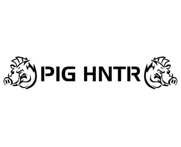 logo design pig hunter